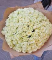 Букет из 101 белой розы роза