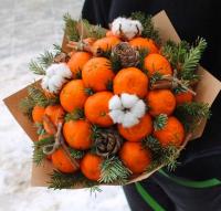 Новогодний букет «Апельсинка»